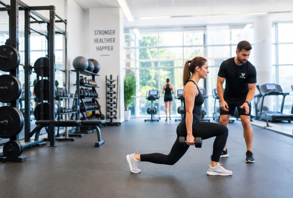 Fitness team at work